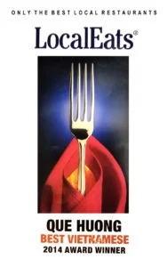 2014 Award Winner Best VN Restaurant — San Diego Magazine