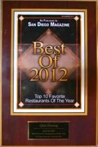 2011 Award Winner Best Vietnamese Restaurant — San Diego Magazine